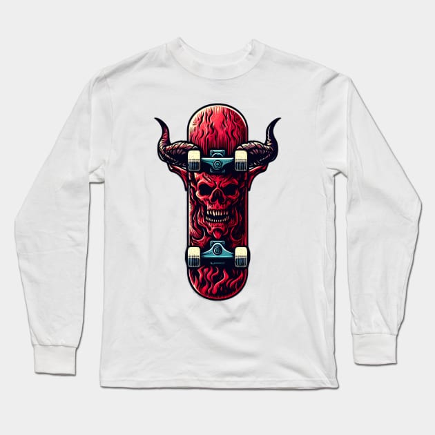 Ride in Style: Urban Skateboarding Art Prints for Modern and Edgy Home Decor! Long Sleeve T-Shirt by insaneLEDP